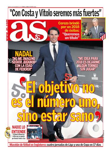 Rafa Nadal a través de las portadas de As