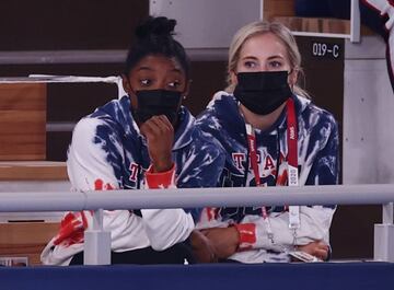 Biles, en el Ariake Gymnastics, durante una final de gimnasia.