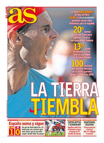 Rafa Nadal a través de las portadas de As