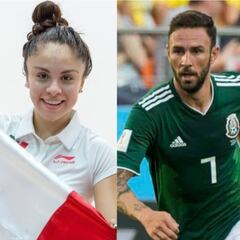 Chicharito y Layún felicitan a Paola Longoria por su oro