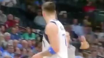 Doncic va un paso más: triplazo y mirada retadora a la grada