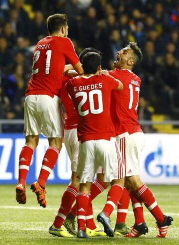 Jiménez ha marcado tres goles con el Benfica. El primero fue ante el Moreirense, en la jornada 3 de la Liga de Portugal. 