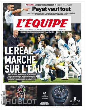 Las portadas de la prensa tras el Real Madrid-Bayern Múnich
