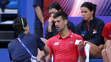 Novak Djokovic hurt his wrist ahead of his match against Alex de Minaur, but said “it’s not a major concern” and is something he’s used to managing.