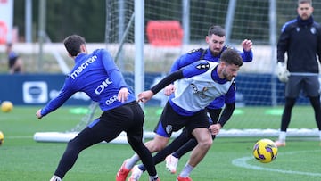 Entrenamiento de Osasuna en Tajonar.