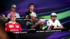 Hamilton, en la rueda de presnsa del GP de Japón en Suzuka.