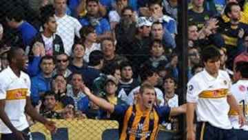 <b>DERROTA. </b>De León celebra el primer gol de Central.