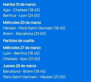 Brann y Chelsea, camino del Bar?a en la Champions hacia Bilbao