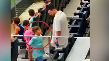Messi se cruza con el hijo de Luis Suárez y lo que ocurre lleva más de 2M de visitas