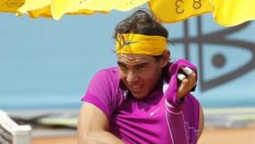 Rafael Nadal, ya en acción.