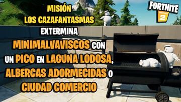 ¿Dónde hay minimalvaviscos en Laguna Lodosa, Albercas Adormecidas o Ciudad Comercio en Fortnite?