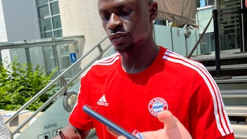 Mané con la camiseta del Bayern. Por @kessler_philipp