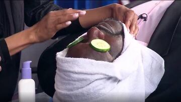 Shaquille O'Neal recibe tratamiento facial en pleno show