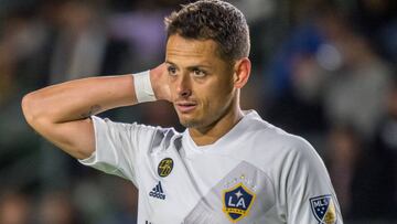 Javier Hernández captado durante un partido con el Galaxy de Los Angeles