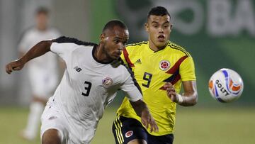 Leonardo Castro durante el partido de Colombia ante Costa Rica por los Juegos Centroamericanos y del Caribe Barranquilla 2018