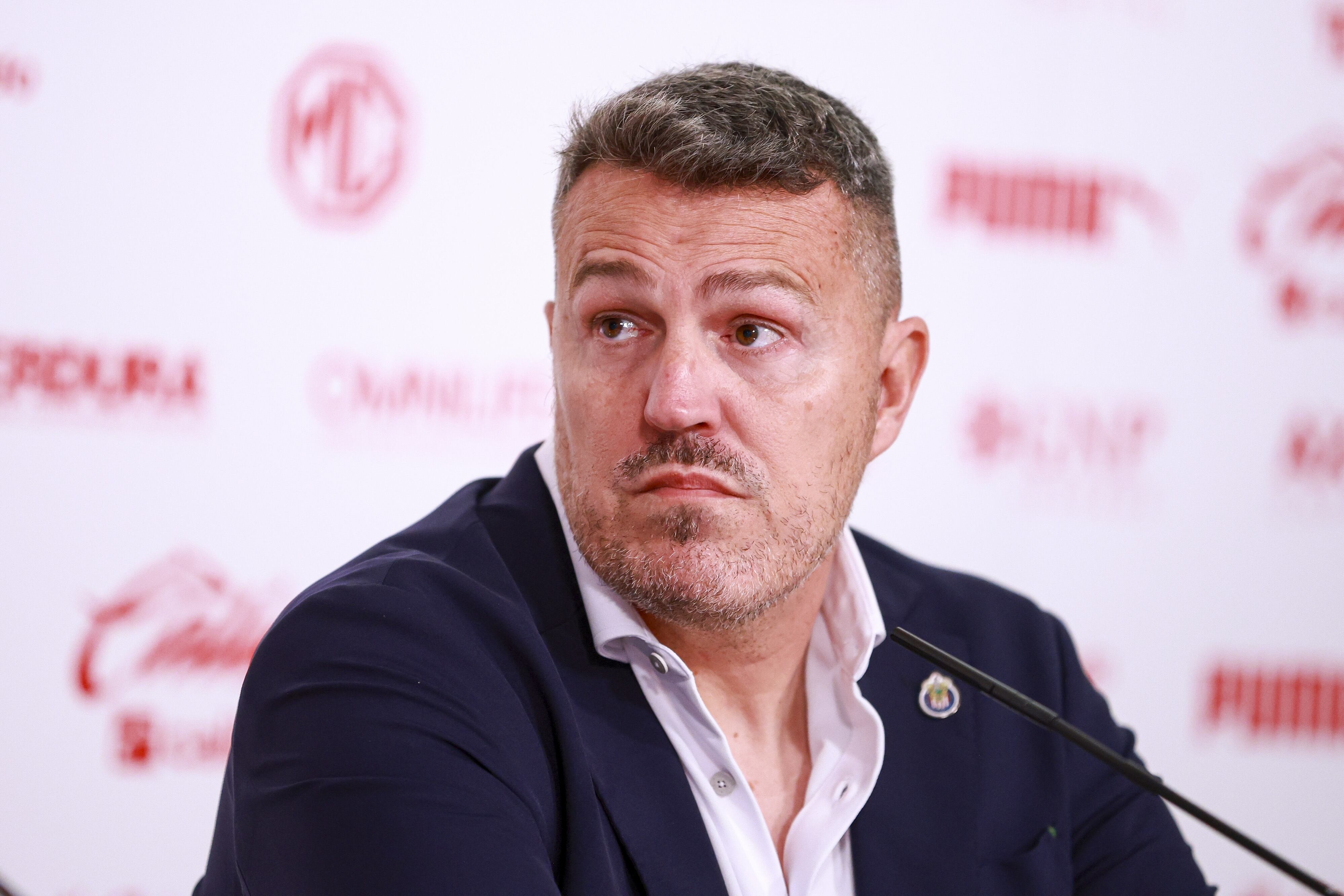 Oscar Garcia Junyent during the presentation of new head coach of the Guadalajara Team as part of the Torneo Clausura 2025 of the Liga BBVA MX, at Akron Stadium, on December 06, 2024, Guadalajara, Jalisco, Mexico