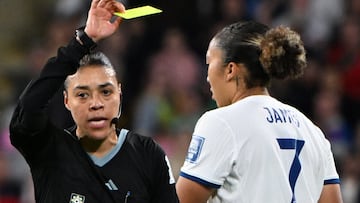 Lauren James was sent off in the dying minutes of England’s game against Nigeria after stamping on Michelle Alozie. She will miss the quarter final against Australia.