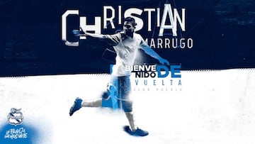 Puebla confirma el regreso del colombiano Christian Marrugo