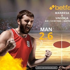 BAXI Manresa vs. Unicaja Baloncesto: horario, TV, estadísticas, cuadro y pronósticos