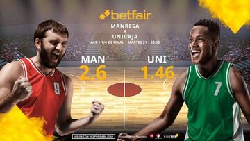 BAXI Manresa vs. Unicaja Baloncesto: horario, TV, estadísticas, cuadro y pronósticos