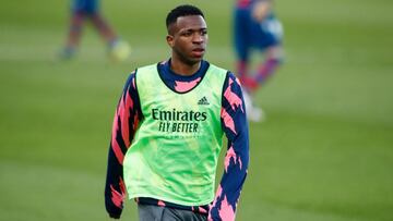 Vinicius, durante el Madrid-Levante. 