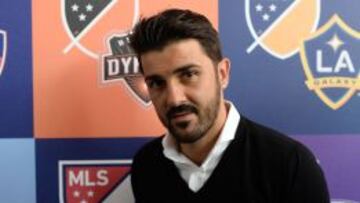 David Villa posa durante un evento de la MLS