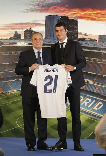 Álvaro Morata estuvo muy emocionado en su presentación con el Real Madrid