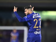 Alan Medina of Pumas during the 12th round match between Pumas UNAM and America as part of the Liga BBVA MX Varonil, Torneo Clausura 2026 at Olimpico Universitario Stadium, on March 21, 2026 in Mexico City, Mexico.