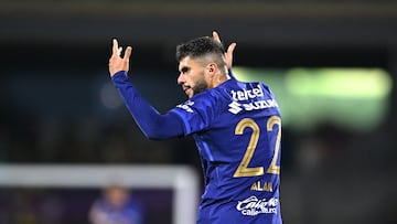 Alan Medina of Pumas during the 12th round match between Pumas UNAM and America as part of the Liga BBVA MX Varonil, Torneo Clausura 2026 at Olimpico Universitario Stadium, on March 21, 2026 in Mexico City, Mexico.