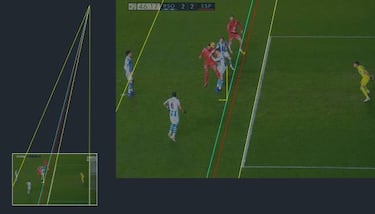 Fuera de juego de Baptistao en el 2-2 por 26 cent¨ªmetros
