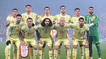 Once inicial de la Selección ante Dinamarca.