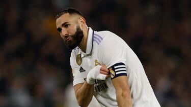 Soccer Football - LaLiga - Real Betis v Real Madrid - Estadio Benito Villamarin, Seville, Spain - March 5, 2023 Real Madrid's Karim Benzema REUTERS/Marcelo Del Pozo