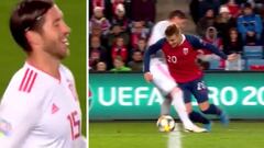 El lujazo + caño de Odegaard a Ramos en su histórico día