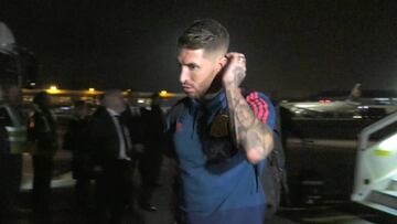 Los triste llegada de los jugadores españoles a Madrid