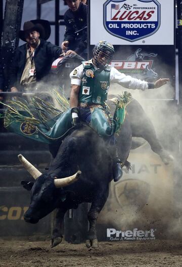 Keyshawn Whitehorse durante la competición. 