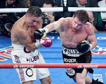 El triunfo de Canelo sobre Golovkin en imágenes