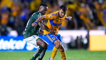 during the 8th round match between Tigres UANL and Leon as part of the Liga BBVA MX, Torneo Apertura 2025 at Universitario Stadium, on September 13, 2025 in Monterrey, Nuevo Leon, Mexico.