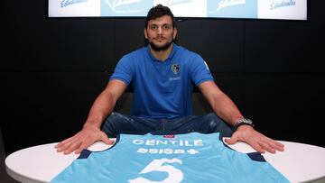 Alessandro Gentile, durante su presentación como nuevo jugador del Movistar Estudiantes.
