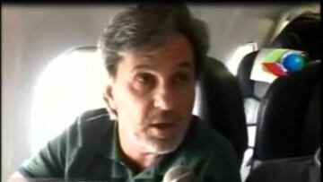 TV de Bolivia mostró avión y habló con DT antes de despegar