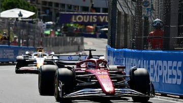 Ferrari's Monegasque driver Charles Leclerc races during the Formula One Monaco Grand Prix at the Circuit de Monaco, on May 25, 2025. (Photo by Andrej ISAKOVIC / AFP)