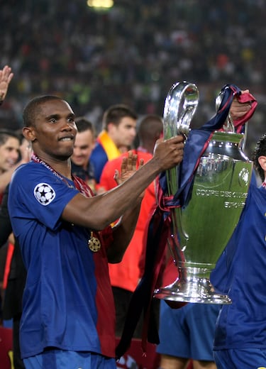 El exdelantero camerunés del Barcelona, Mallorca e Inter de Milán entre otros clubes creó el orfanato New Bell de Douala y la Fundación Eto'o, que trabaja por una mejor educación, sanidad y cooperación para el desarrollo de la infancia en Camerún y el resto de África. Además, también ha sufragado los gastos de creación de carreteras en el continente africano. Entre las diferentes acciones que ha llevado a cabo destaca la ayuda a diferentes hospitales, como por ejemplo la construcción del área pediátrica del Hospital Laquintinie, en Douala, Camerún. También son conocidas sus donaciones a diferentes causas solidarias para ayudar a hogares en situación de pobreza. 