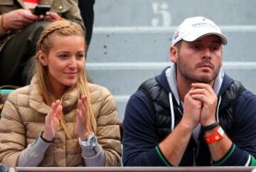 La novia de Novak Djokovic, Jelena Ristic, en la grada.