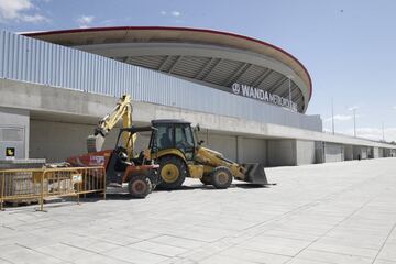 Después de la fiesta, continúan las obras en el Wanda Metropolitano