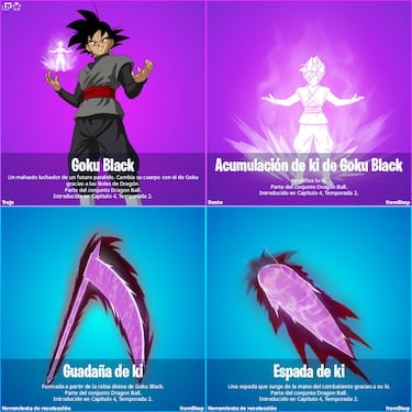 Goku Black llega a Fortnite: así es la nueva skin del villano de Dragon Ball Super