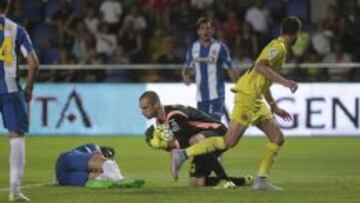 Pau L&oacute;pez en el partido contra el Villarreal
