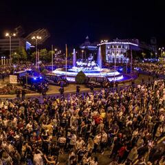 Máxima felicidad madridista y apoyo a Cristiano en Cibeles