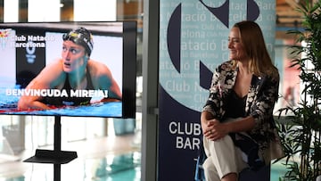 Mireia Belmonte, en su presentación con el CN Barcelona.