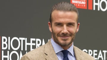 David Beckham en Madrid en la presentaci&oacute;n de Biotherm Homme.