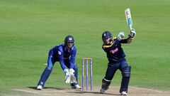 BRISTOL, ENGLAND - AUGUST 26:  Hampshire&#039;s Liam Dawson drives the ball during the Royal London One-Day Cup Quarter Final between Gloucestershire and Hampshire at The County Ground on August 26, 2015 in Bristol, England.  (Photo by Harry Trump/Getty I