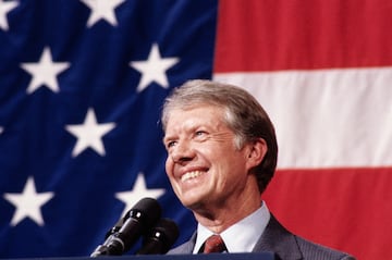 President Jimmy Carter, addressing a town meeting.